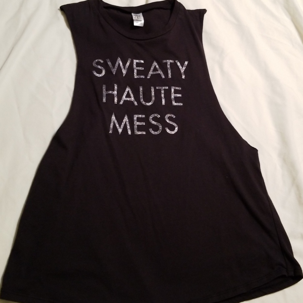 Black workout tank